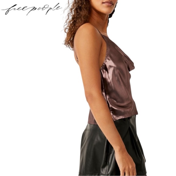 NWT Free People Sunset Shimmer Top in Rose Gold - Picture 4 of 10